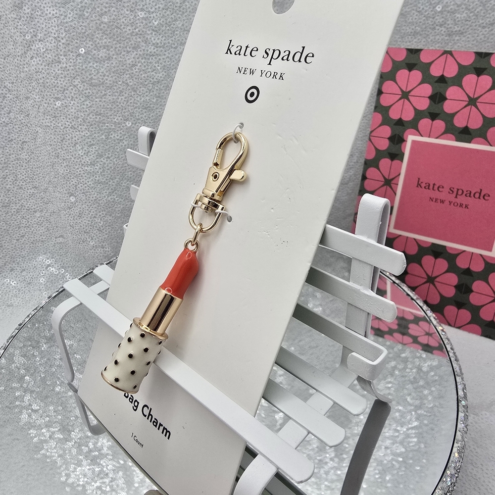 Lipstick Bag Charm Key Chain Kate Spade x Target Spring Party Limited Edition - Picture 6 of 9